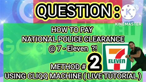How to Pay National Police Clearance Via 7/11 Machine and.